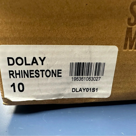 Steve Madden Dolay Sandals Slip on with rhinestone design - Picture 13 of 14